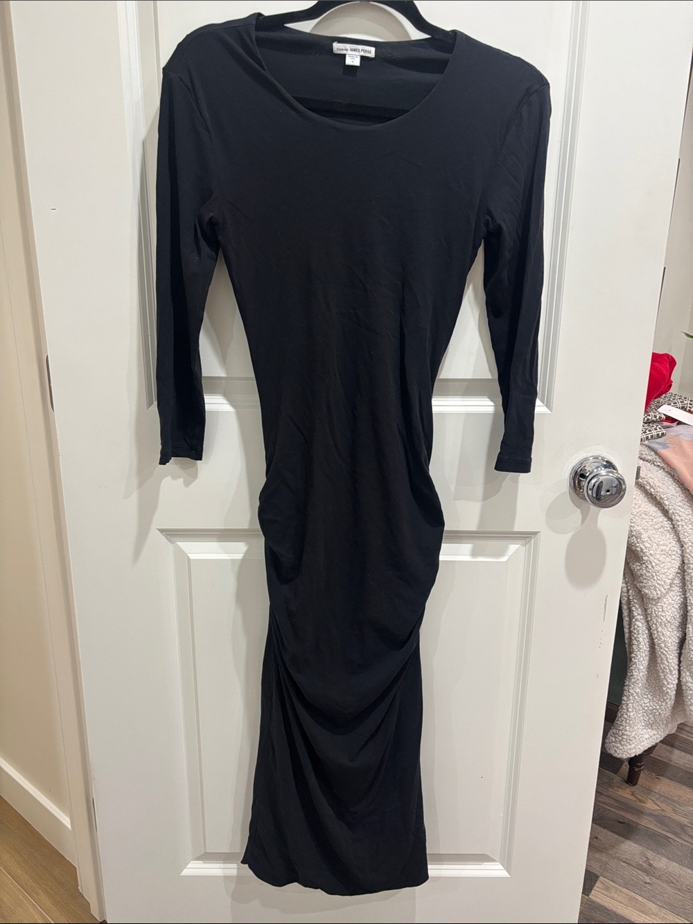 James Perse Black Long-Sleeve Maxi Dress